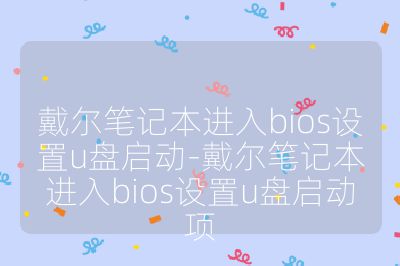 戴尔笔记本进入bios设置u盘启动-戴尔笔记本进入bios设置u盘启动项