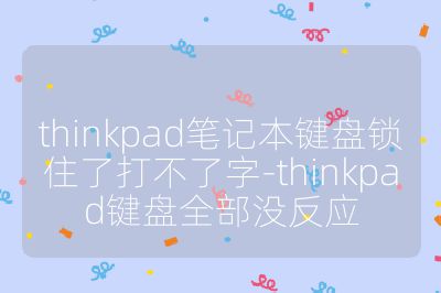 thinkpad笔记本键盘锁住了打不了字-thinkpad键盘全部没反应