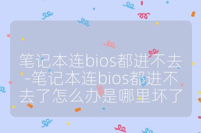 笔记本连bios都进不去-笔记本连bios都进不去了怎么办是哪里坏了