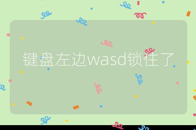 键盘左边wasd锁住了