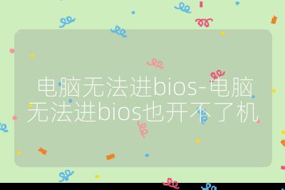 电脑无法进bios-电脑无法进bios也开不了机