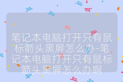 笔记本电脑打开只有鼠标箭头黑屏怎么办-笔记本电脑打开只有鼠标箭头黑屏怎么办啊