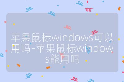 苹果鼠标windows可以用吗-苹果鼠标windows能用吗