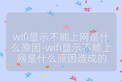 wifi显示不能上网是什么原因-wifi显示不能上网是什么原因造成的
