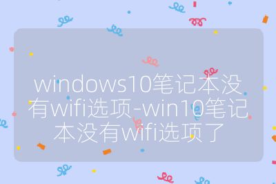 windows10笔记本没有wifi选项-win10笔记本没有wifi选项了