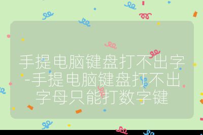 手提电脑键盘打不出字-手提电脑键盘打不出字母只能打数字键