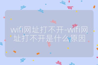 wifi网址打不开-wifi网址打不开是什么原因