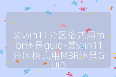 装win11分区格式用mbr还是guid-装win11分区格式用MBR还是GUID