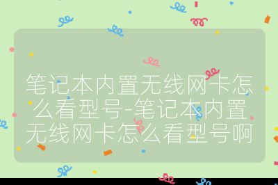 笔记本内置无线网卡怎么看型号-笔记本内置无线网卡怎么看型号啊