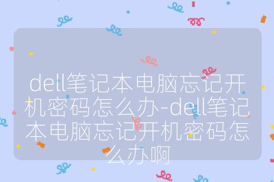 dell笔记本电脑忘记开机密码怎么办-dell笔记本电脑忘记开机密码怎么办啊