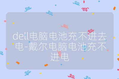 dell电脑电池充不进去电-戴尔电脑电池充不进电