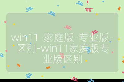 win11-家庭版-专业版-区别-win11家庭版专业版区别