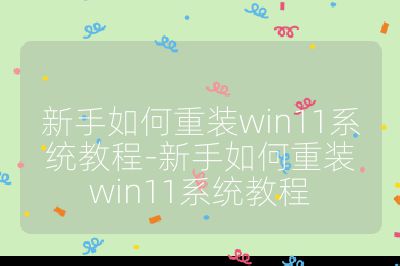 新手如何重装win11系统教程-新手如何重装win11系统教程