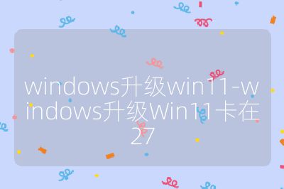 windows升级win11-windows升级Win11卡在27