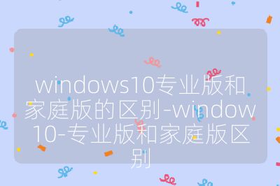windows10专业版和家庭版的区别-window10-专业版和家庭版区别