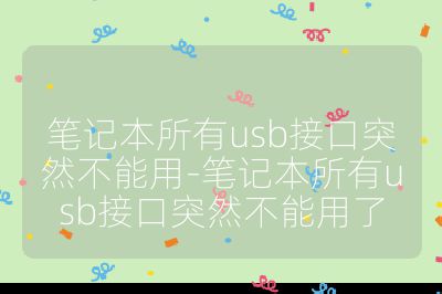 笔记本所有usb接口突然不能用-笔记本所有usb接口突然不能用了