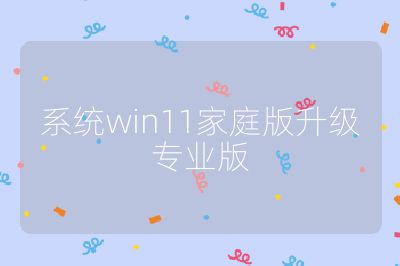 系统win11家庭版升级专业版