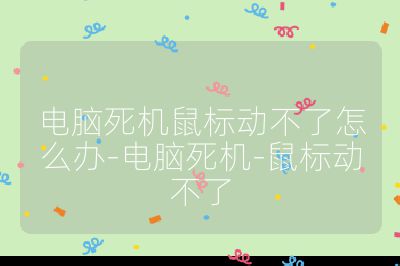 电脑死机鼠标动不了怎么办-电脑死机-鼠标动不了