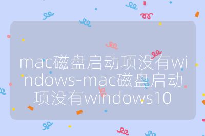 mac磁盘启动项没有windows-mac磁盘启动项没有windows10