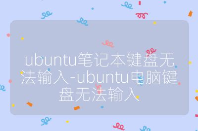 ubuntu笔记本键盘无法输入-ubuntu电脑键盘无法输入