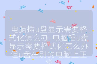 电脑插u盘显示需要格式化怎么办-电脑插u盘显示需要格式化怎么办但u盘在别的电脑上正常