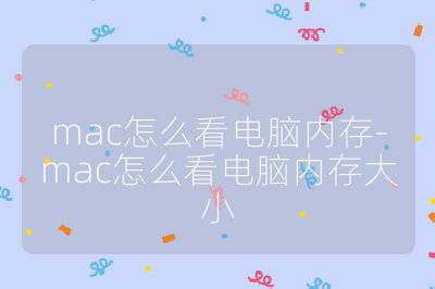 mac怎么看电脑内存-mac怎么看电脑内存大小