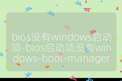 bios没有windows启动项-bios启动项没有windows-boot-manager
